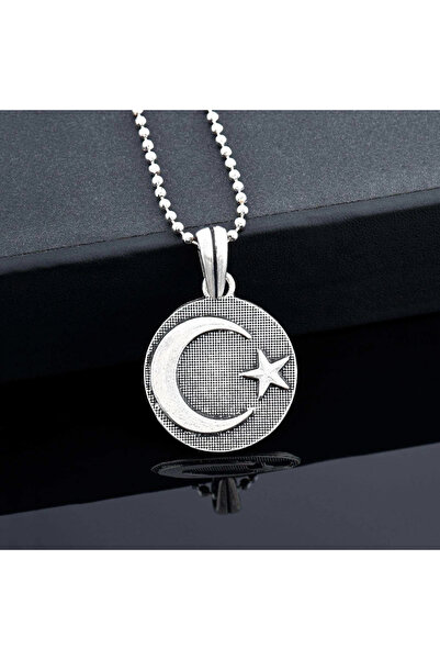 Apptakı Ay Yıldız Madalyon Kolye - CAZ0254