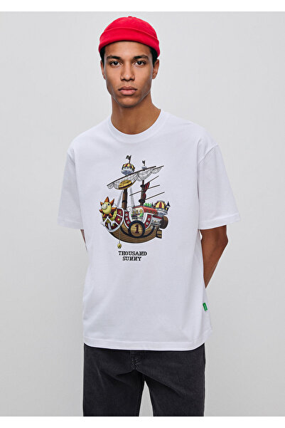 United Colors of Benetton Men's white mix 100% cotton graphic printed logo la...