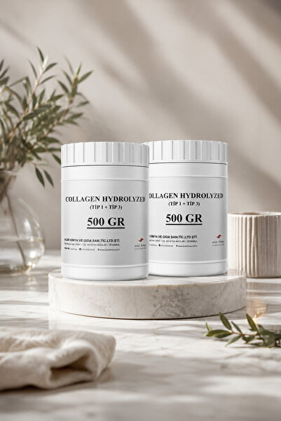 AcarKimya HYDROLYZED COLLAGEN POWDER (TİP 1 & TİP 3) - 1 KG