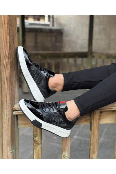 Parlak Tasarım Harikası Hakiki Deri İthal Taban Sneakers