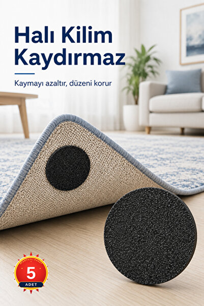 AramboL İz Bırakmayan Halı Kaymaz Bant 5 Adet Çok Amaçlı Kullanım Salon Korid...