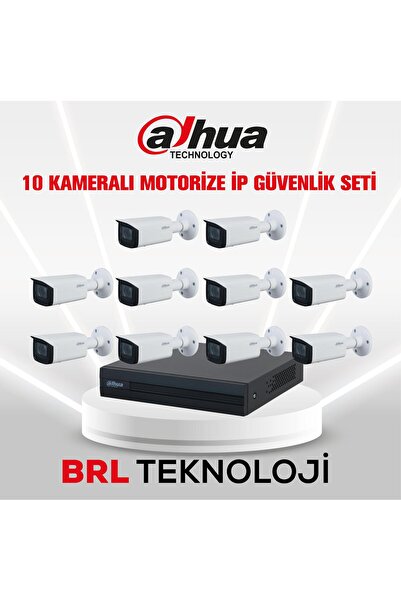 DAHUA 10 Kameralı 2 MP Motorize Ip Güvenlik Kamera Seti