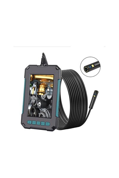 Reytek HK-319 Ekranlı 1080P Endoskop Yılan Kamera Çift Lensli Sert Kablo 10 M...
