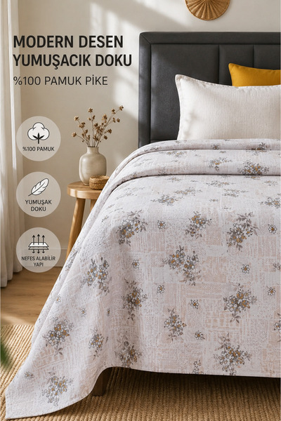 Senpai Punch Single Cotton Four Season Pique Bedspread 160X240 cm |   Retro F...
