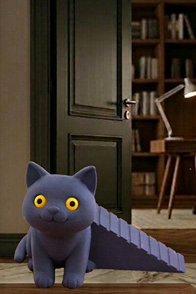 Moldream Kapı Stoperi / Dekoratif & Kaymaz Taban / Kedi figürlü / kapı tutaca...