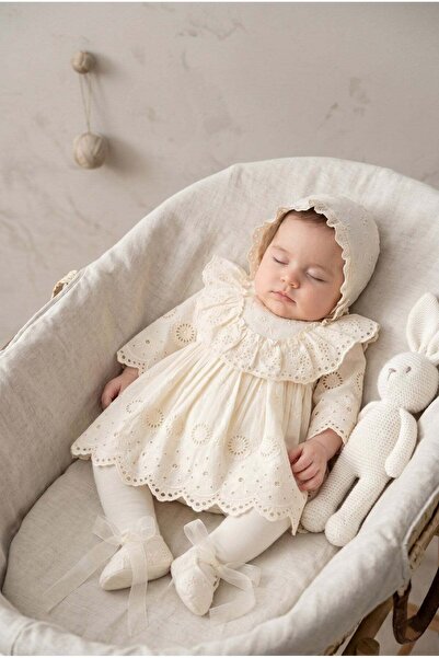 ZEYNUKO KIZ BEBEK LOTUS 4'LÜ PREMİUM 4'LÜ %100 PAMUK METLÜT SETİ 0-3/3-6 AY Y...
