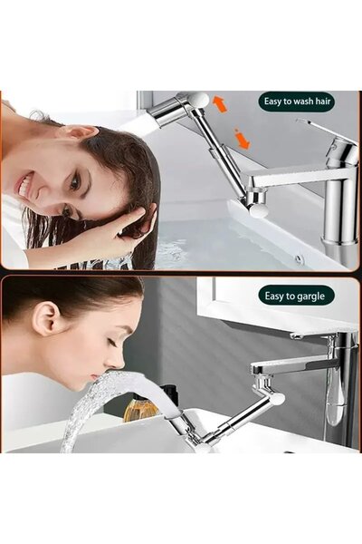 Go İthalat 1080 Derece Dönebilen Mutfak ve Lavabo Bataryası Akrobat Musluk Ucu (5343)