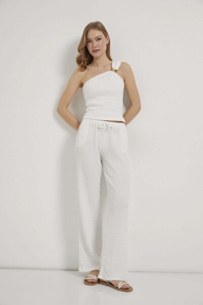 Arma Life Armalife 26785 women's trousers with waist tie detail Textured