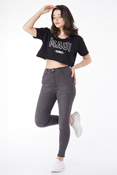 TOFİSA Skinny Leg Jeans Anthracite - 25194