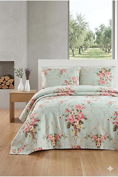 Eponj Home Pike Seti Baskılı Çift Kişilik Alanur Mint