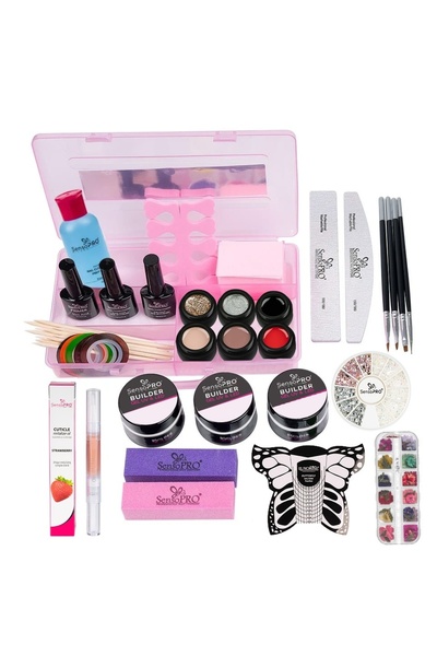 SensoPRO Milano Promoție Kit Unghii Gel fără Lampă UV #02 + Cutie CADOU Compa...