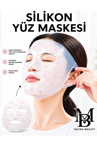 PİRAYE AKSESUAR Silikon Yüz Maskesi & Sabitleyici - Kağıt Maske Sabitleme Rah...