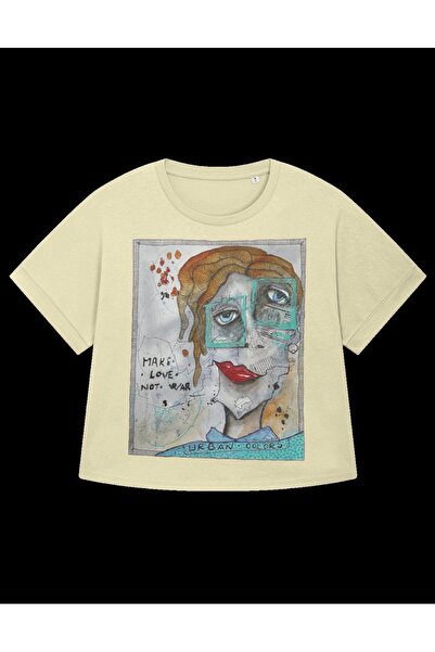 Urban Colors makelovenotwar #2| Tricou cu mâneci rulate supradimensionate –