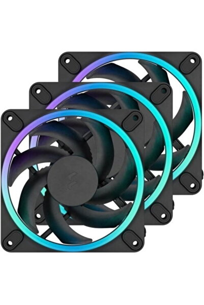 Fractal Design Momentum 12 RGB, RGB LED, 120 mm, Negru, 3 bucăți