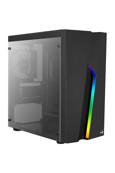 AEROCOOL Carcasă Bolt Mini Tower (Negru, Kit cu geam)