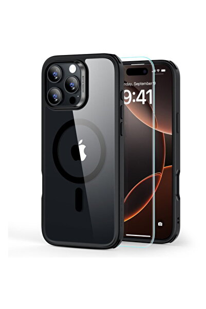 ESR Husă pentru iPhone 16 Pro + Folie - Classic Hybrid HaloLock - Transparent...