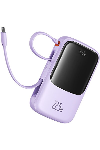 Baseus 2x USB Type-C 22.5W 10000mAh + Cablu USB Type-C Mov