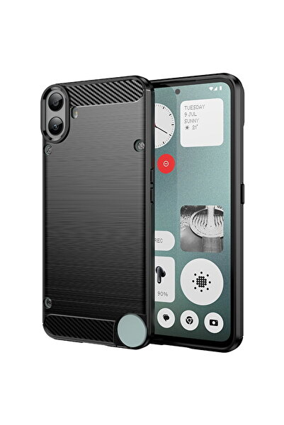 Techsuit Husă pentru Nothing CMF Phone 1 - Silicon Carbon - Negru