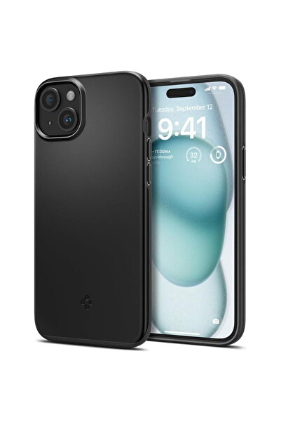 Spigen Husă pentru iPhone 15 - Thin Fit - Negru