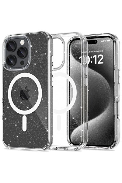 Tech-Protect HusДѓ FlexAir Hybrid Glitter MagSafe pentru Apple iPhone 16 Pro ...