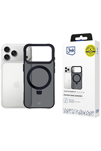 3MK Husa pentru iPhone 17 Pro - Smoke Case Mag&Stand - Black