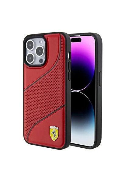 Ferrari Logo metalic cu valuri perforate