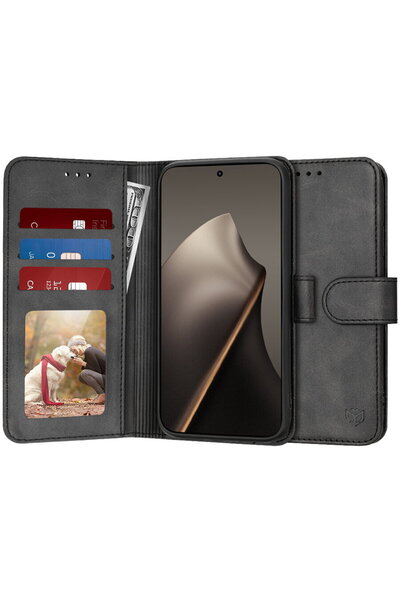 Techsuit Husă pentru Xiaomi 15T - Tip Agendă - Negru