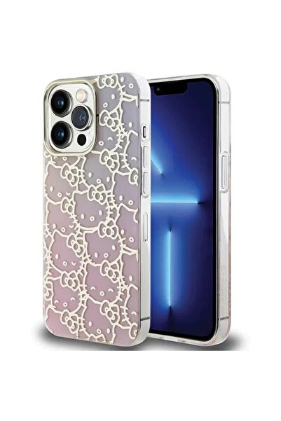 Hello Kitty Husă IML Gradient Electrop cu cap de pisicuță pentru iPhone 15 Pr...
