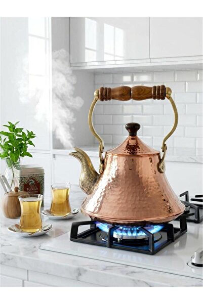 Bakırcı Baba El Yapımı Bakır Bitki Çayı Demliği