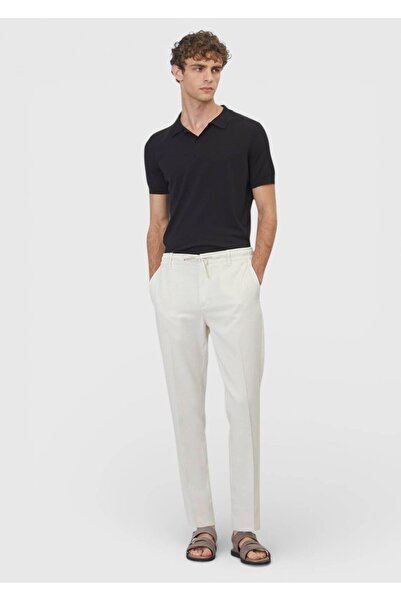 Ramsey Pantaloni casual din amestec de bumbac, cu țesut simplu, pentru jogging