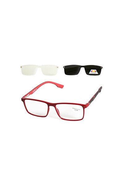 Alpin Eyewear Γυαλιά Πρεσβυωπίας Clip-on ALPIN 10375 Σκούρο Κόκκινο-+1.50-Dar...