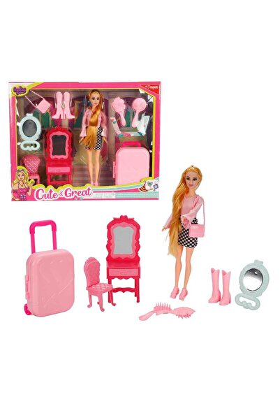 OYDAS Cindy Bavullu Moda Seti - Sarı Saçlı Bebek