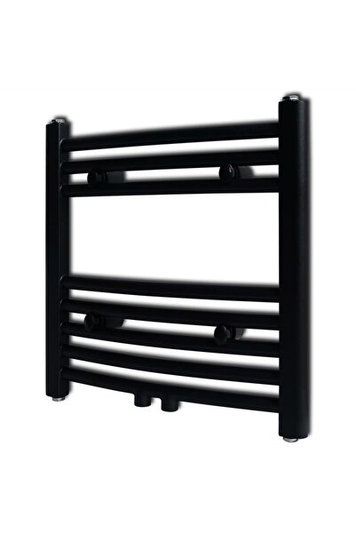Concept Radiator port-prosop încălzire baie, negru, 480x480 mm, curbat