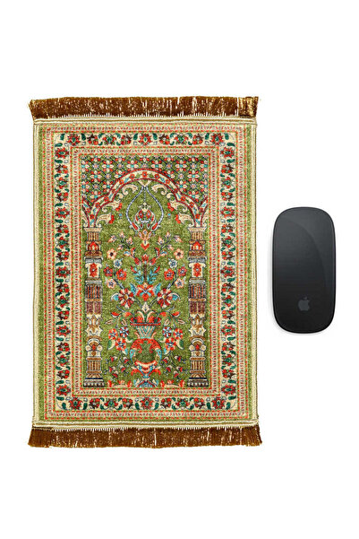 Bursa İpek Green Decorative Small Carpet Mousepad