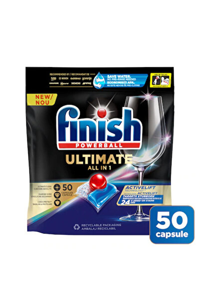 Finish CAPSULE DE DETERGENT PENTRU SPĂLAT VASE POWERBALL 50BUC ULTIMATE ALL IN 1