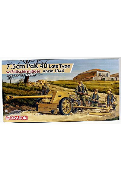 Dragon 6250 1/35 Scale, 7.5cm Pak 40 Late Type Towed Gun and Crew (Anzio 1944...