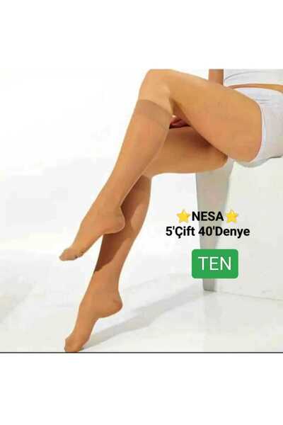 NESA 5' Çift 40' Den Kadın Dizaltı orta kalın çorap 57*ten Rengi *