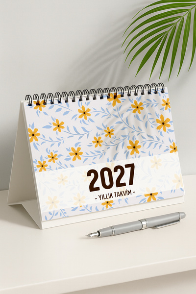 Eldesen Tasarım Masa Takvimi Spiralli A5 (21X16CM) Büyük Boy / Resmi Tatiller...