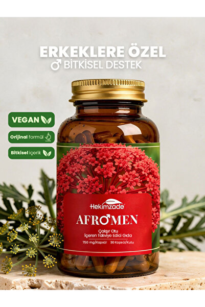 Hekimzade AFROMEN 30 Kapsül 750mg – Çakşır Otu İçeren Takviye Edici Gıda