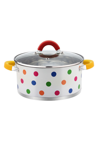 Zass Set de oale din oțel inoxidabil cu capac Zass Gourmet ZG-SCS 02 Alb, Multicolor