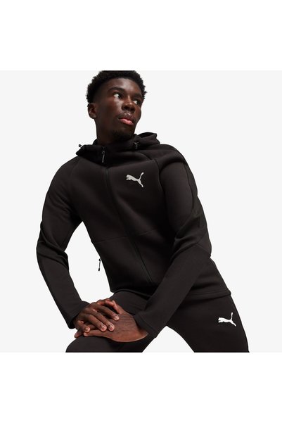Puma Evostripe Full Zip Erkek Siyah Sweatshirt