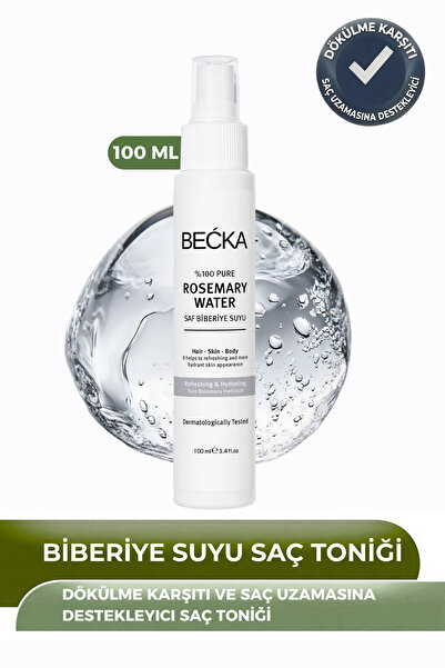 BECKA Biberiye Suyu Saç Toniği %100 Doğal Dökülme Karşıtı ve Uzama Destekleyi...