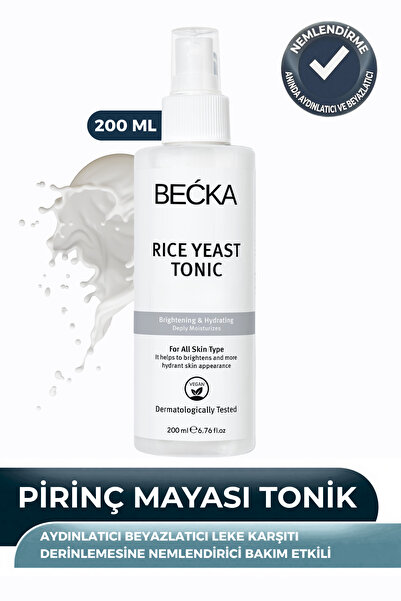 BECKA Pirinç Mayası Tonik Aydınlatıcı Beyazlatıcı Leke Karşıtı Nemlendirici B...