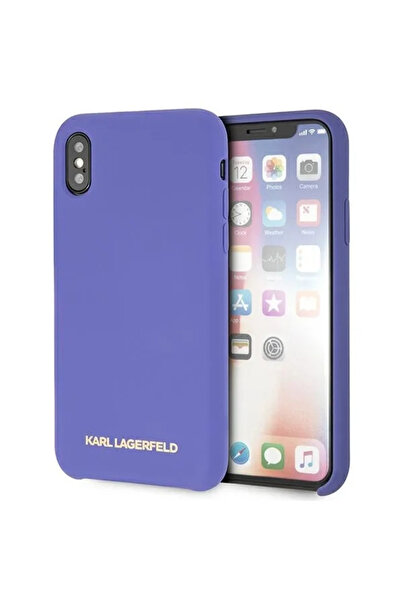 Karl Lagerfeld Husă de silicon pentru iPhone X/Xs - Mov