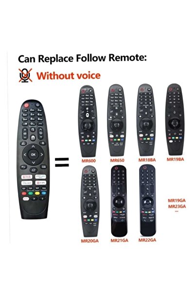 LG RM-L1818AS MR-600/MR-650/MR-19BA/MR-20GA/MR-21GA/MR22GA/MR23GA TV KUMANDA