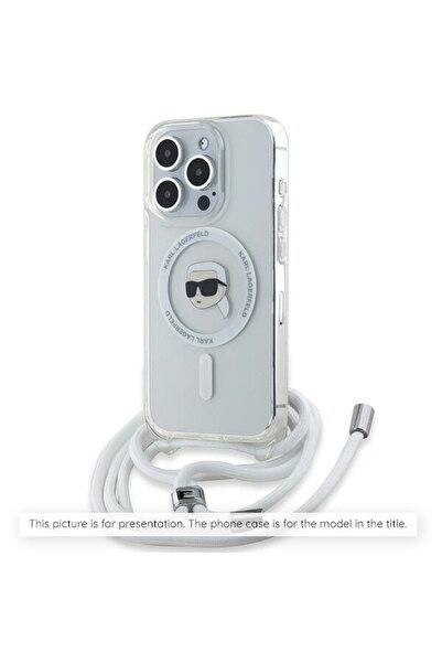 Karl Lagerfeld Husa pentru iPhone 16 - IML Crossbody MagSafe (KLHMP16SHCKHNT)...