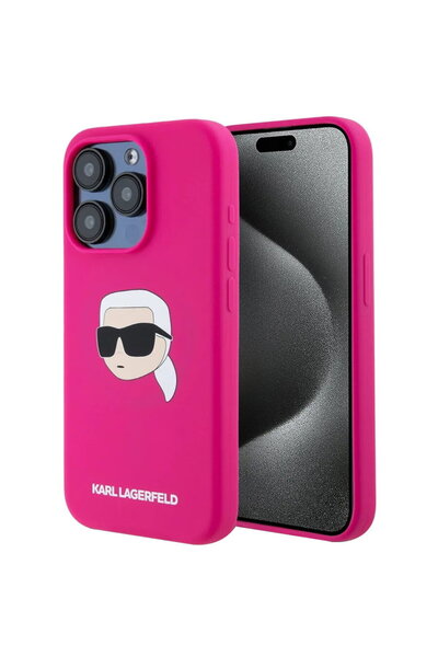 Karl Lagerfeld Husa pentru iPhone 15 Pro Max - Silicone MagSafe (KLHMP15XSKHP...