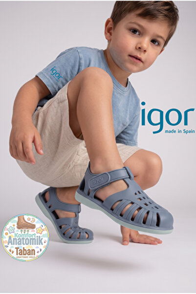 IGOR Tobby solid bicolor unisex children's sandal 22y bb355 ocean