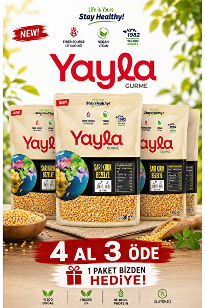Yayla 4 Al 3 Öde Gurme Sarı Kırık Bezelye 4x500Gr