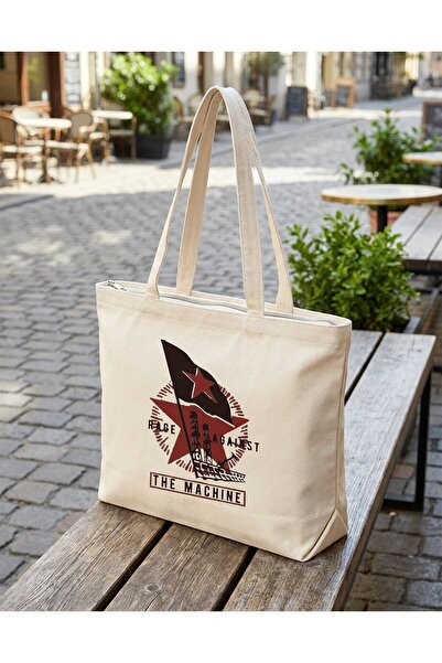 buzagi tasarım ürünleri Rage Against the Machine Zippered Lined Gusseted Canv...